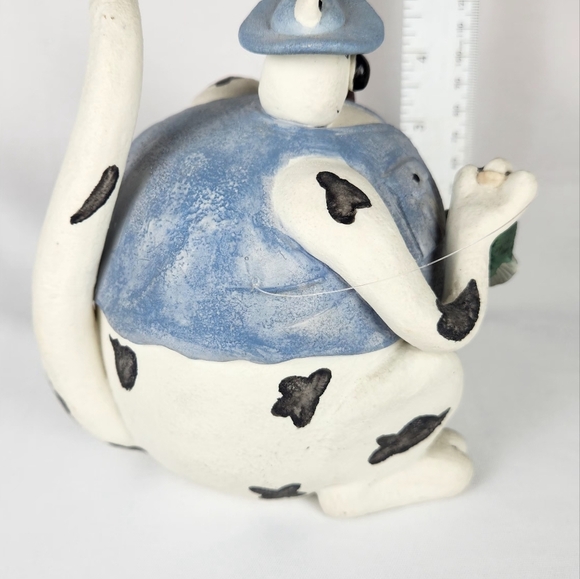 AppleTree Designs Fat Cat Fisherman Pottery Figurine. By Eduardo - Picture 7 of 10